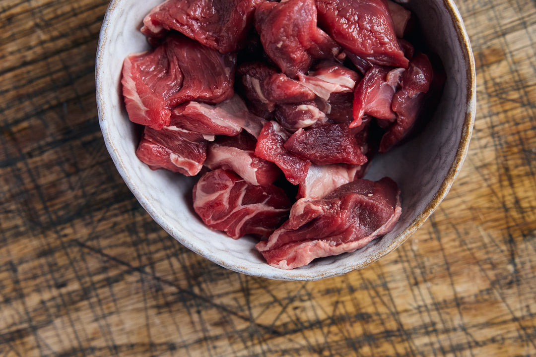 Diced Wild Venison Shoulder Raw