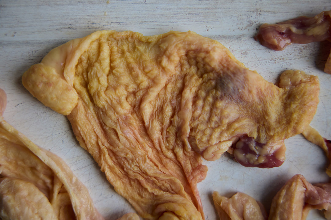 Raw Chicken Skin