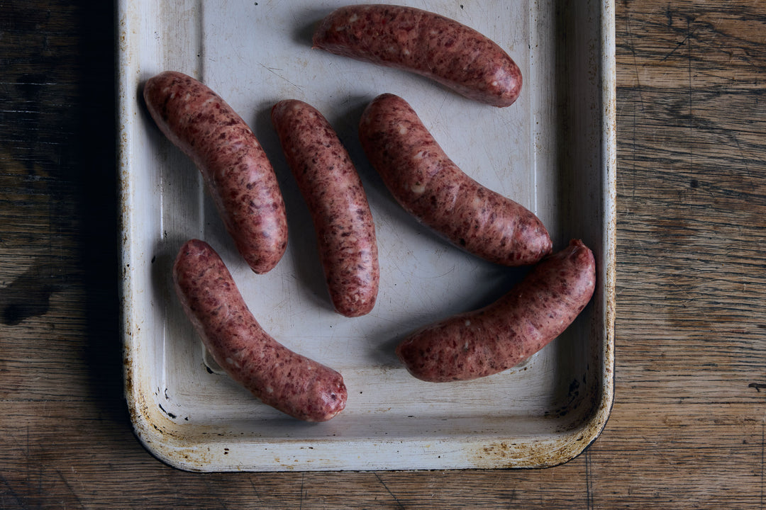 Wild venison sausages