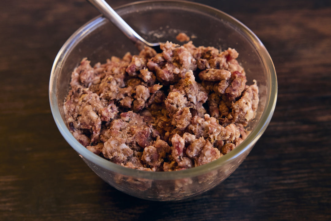 Prune Bacon Stuffing Raw