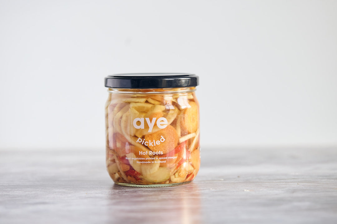 Aye Pickled hot Roots Packaging