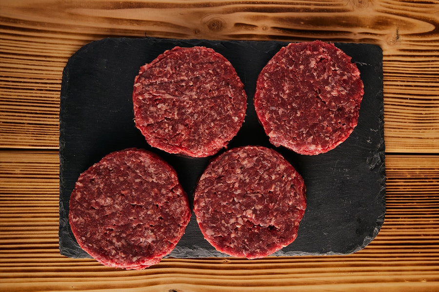 Grass Fed Beef Burgers Raw