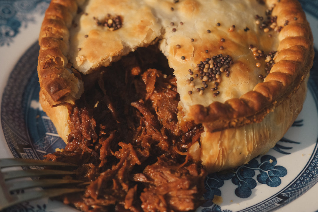Grass-Fed Beef Steak, Mushroom and Ale Pie