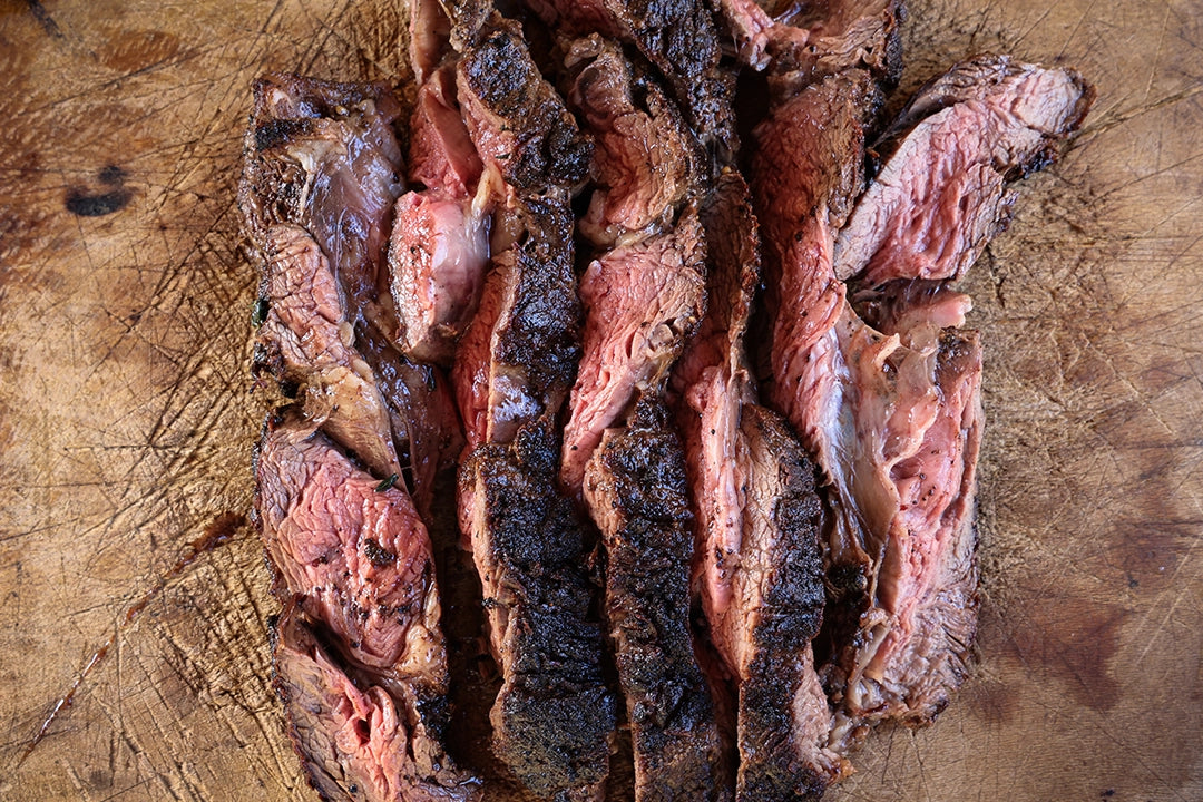 Grass Fed Beef Collar Steak Sliced