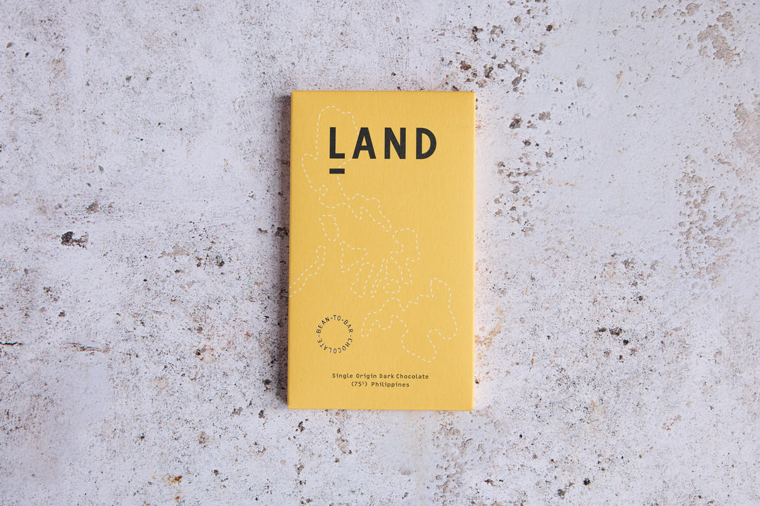 Land 75% Chocolate Bar packaging