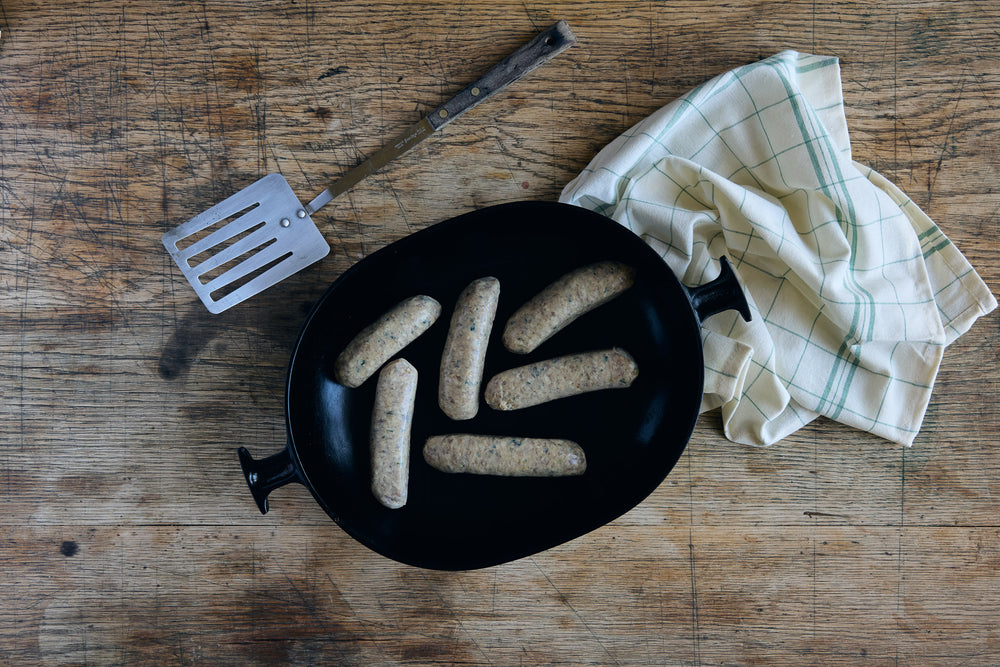 Leek and Chive Sausages
