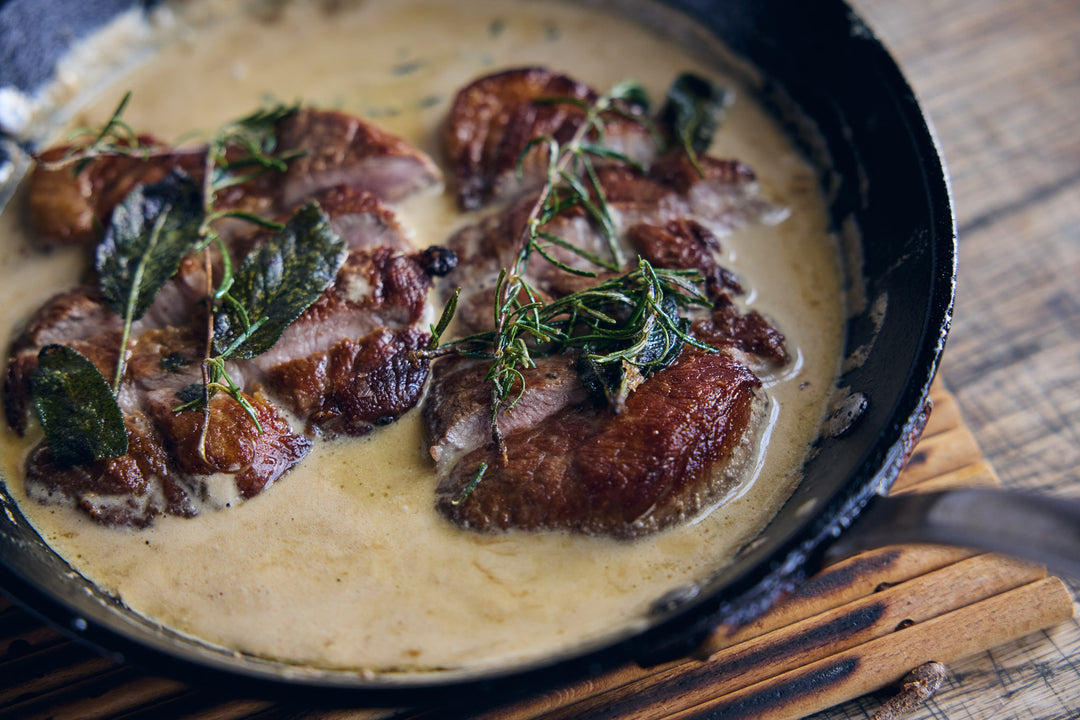 Pork Ribeye steak Cider Sauce