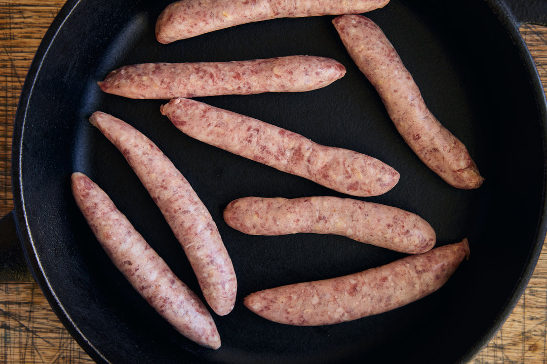 Raw Chipolata Sausages