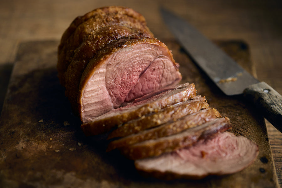 Roast boneless lamb shoulder