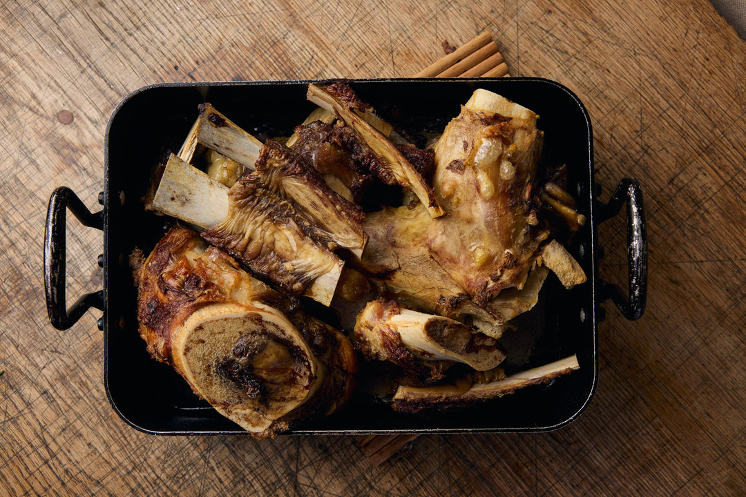 Roasted beef broth bones