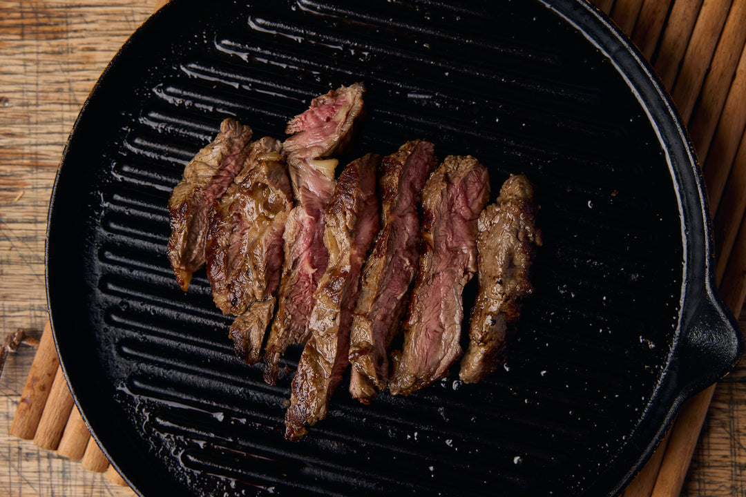 Sliced Grass Fed Beef Oyster Steak