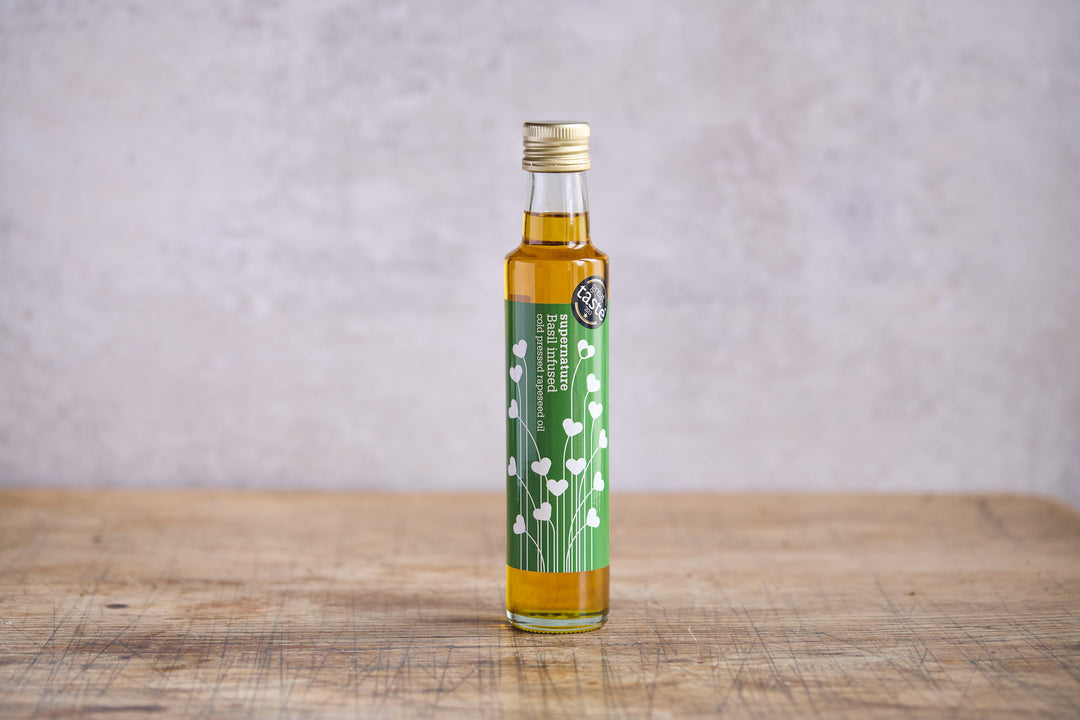 Supernature basil oil bottle