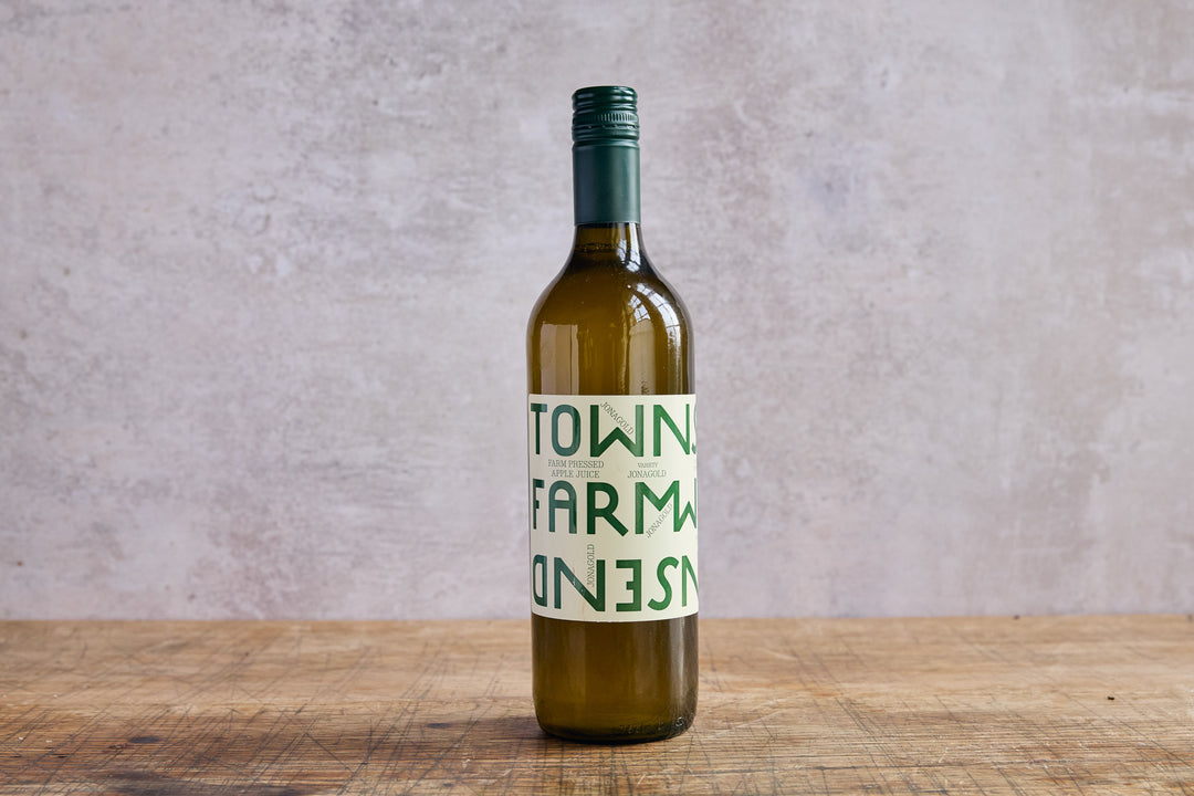 Townsend farm jonagold apple juice bottle