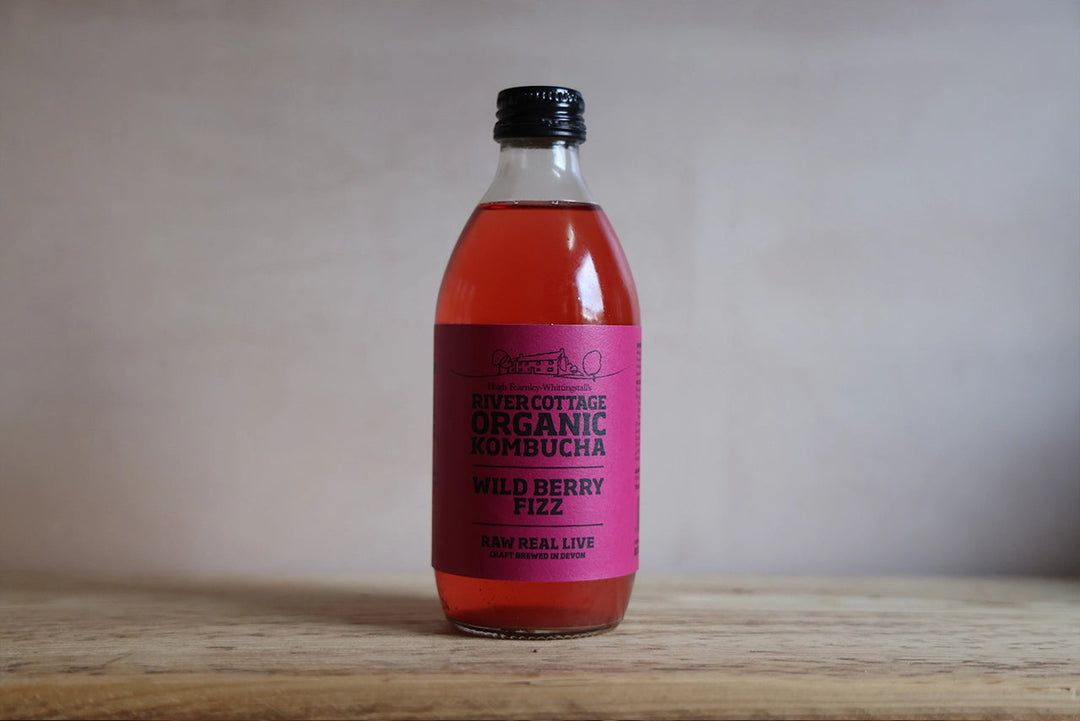 Kombucha on Wooden Surface 