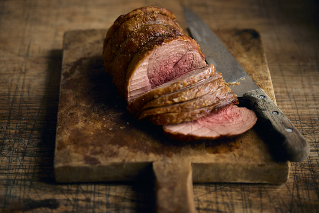 boned and rolled leg of lamb roast