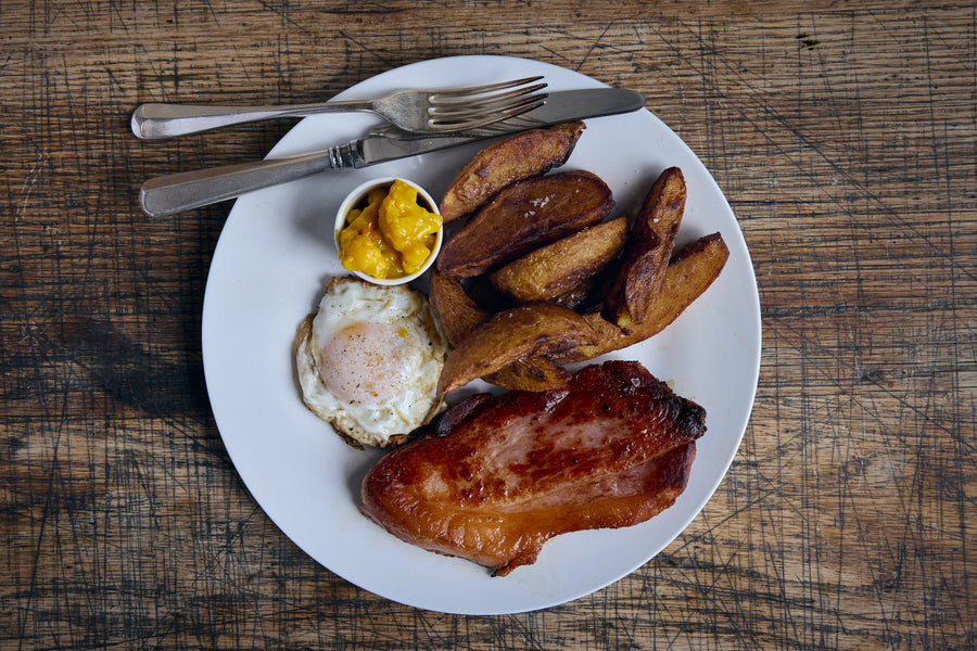 gammon egg and chips