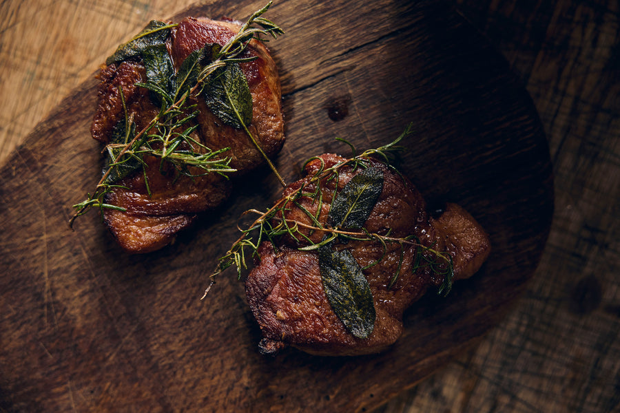 grilled Pork ribeye steak