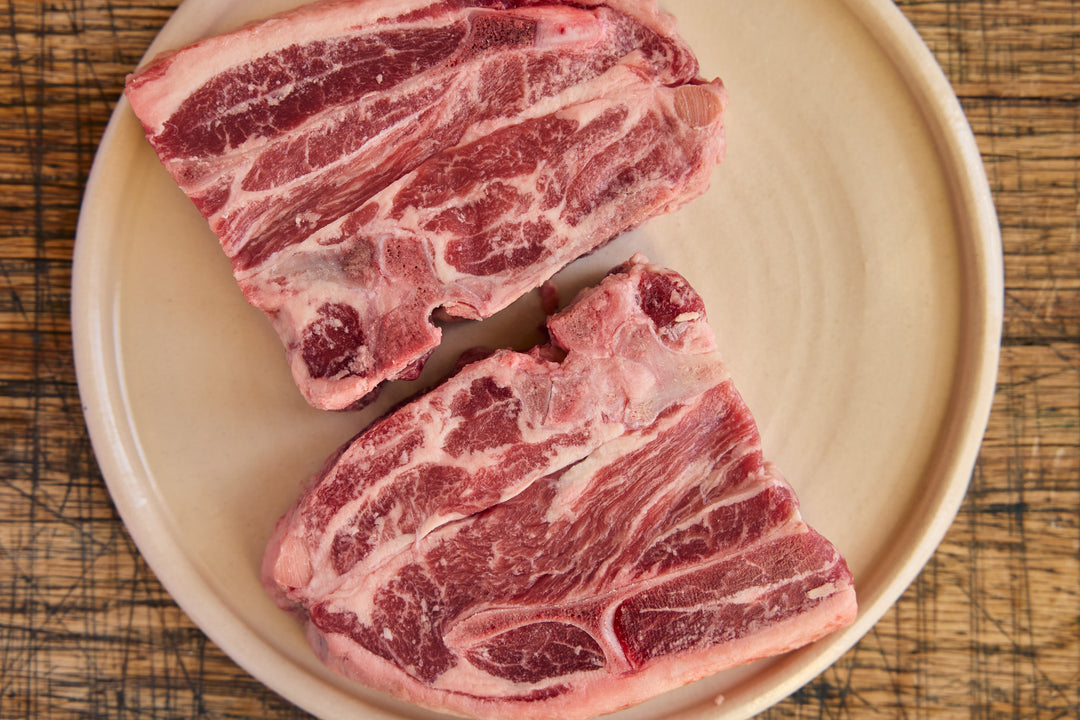 lamb Shoulder Chops on a plate