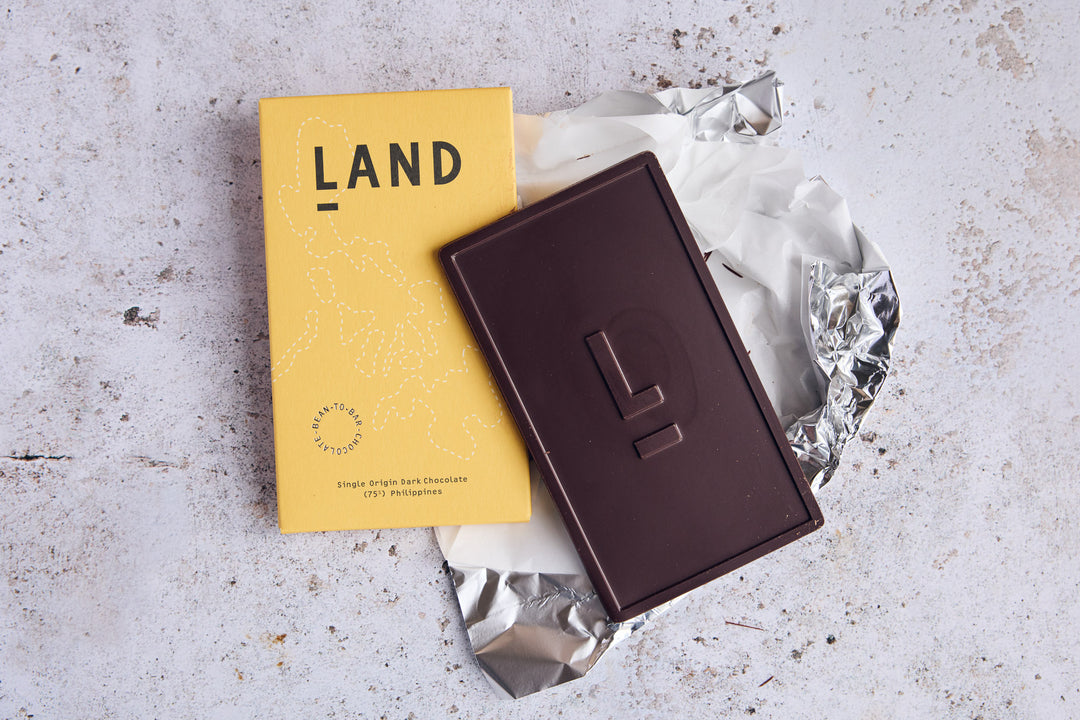 land 75% Chocolate Bar open