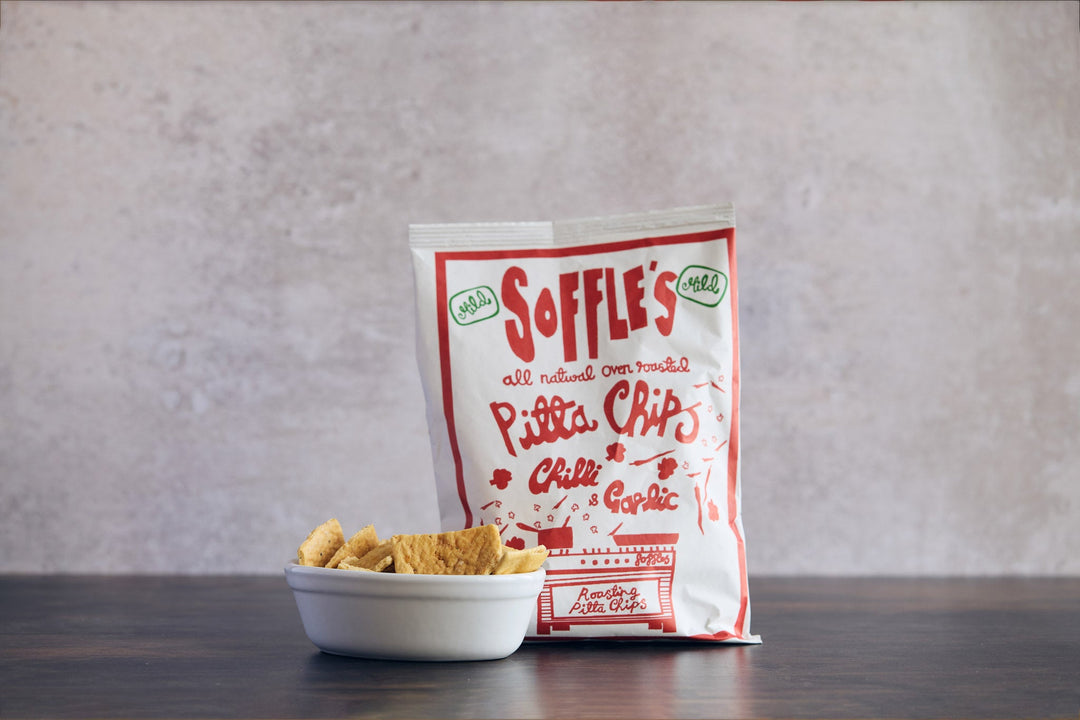 Soffles Chilli and Garlic Mild Share Pitta Chips  - eatTelfit