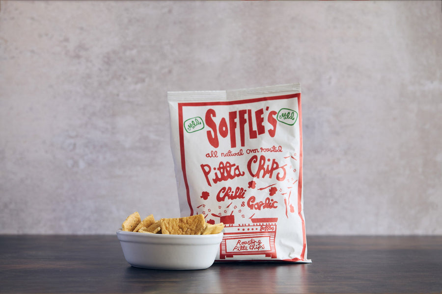 Soffles Chilli and Garlic Mild Share Pitta Chips  - eatTelfit