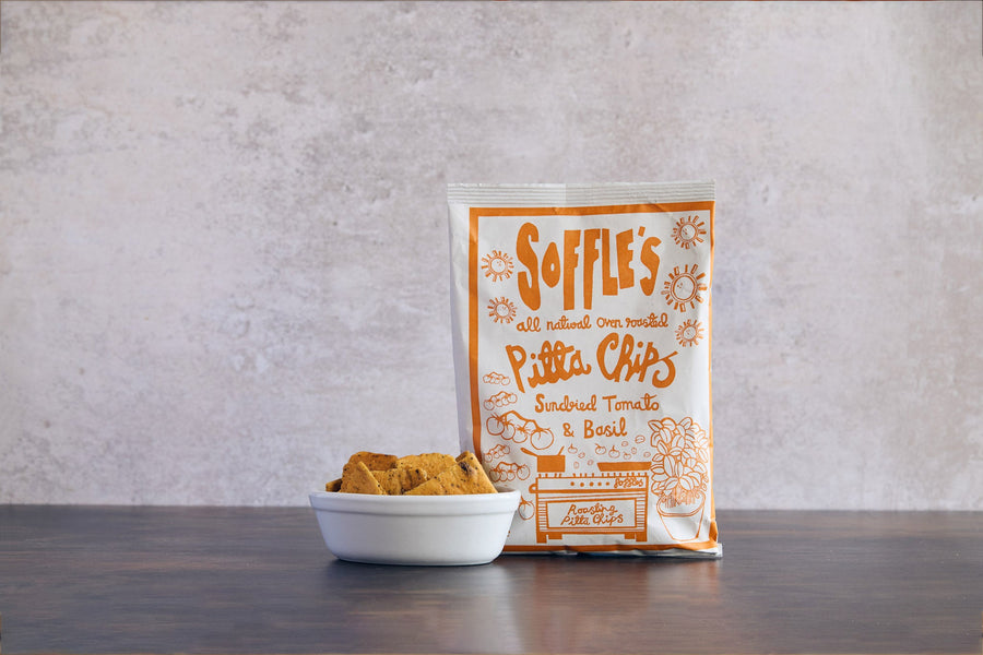 Soffles Sundried Tomato and Basil Pitta Chips  - eatTelfit